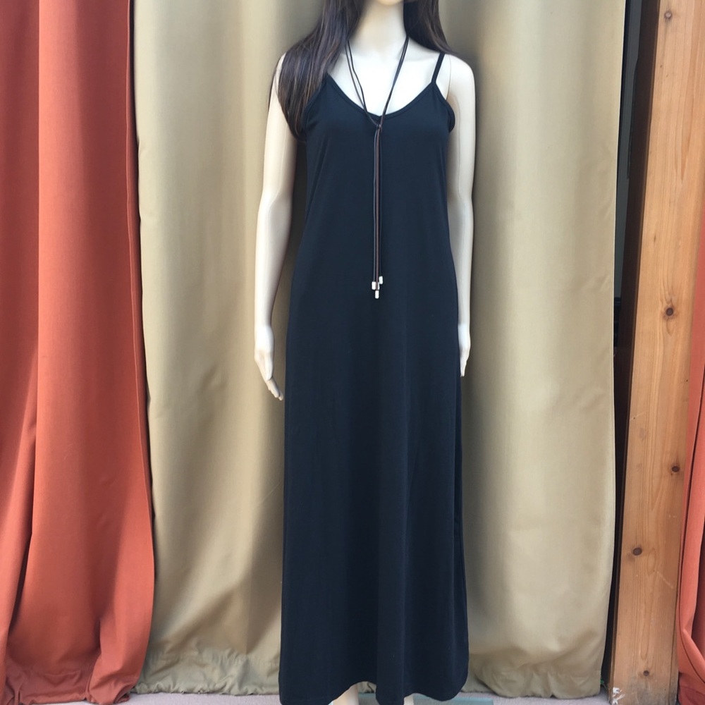 SOLID MAXI DRESS WITH POCKETS last one - Picture 3 of 7